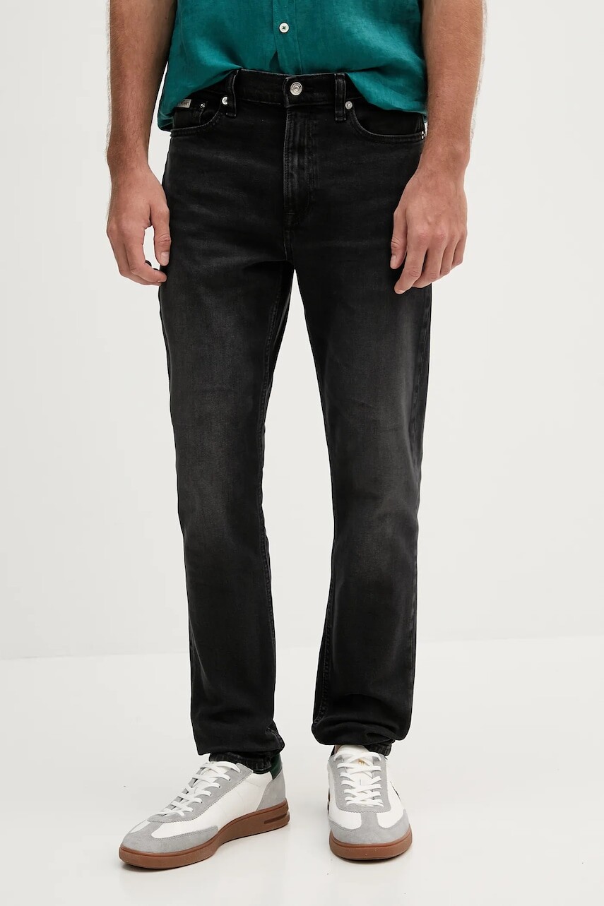 Rifle Calvin Klein Jeans čierna farba, LV04RB754G