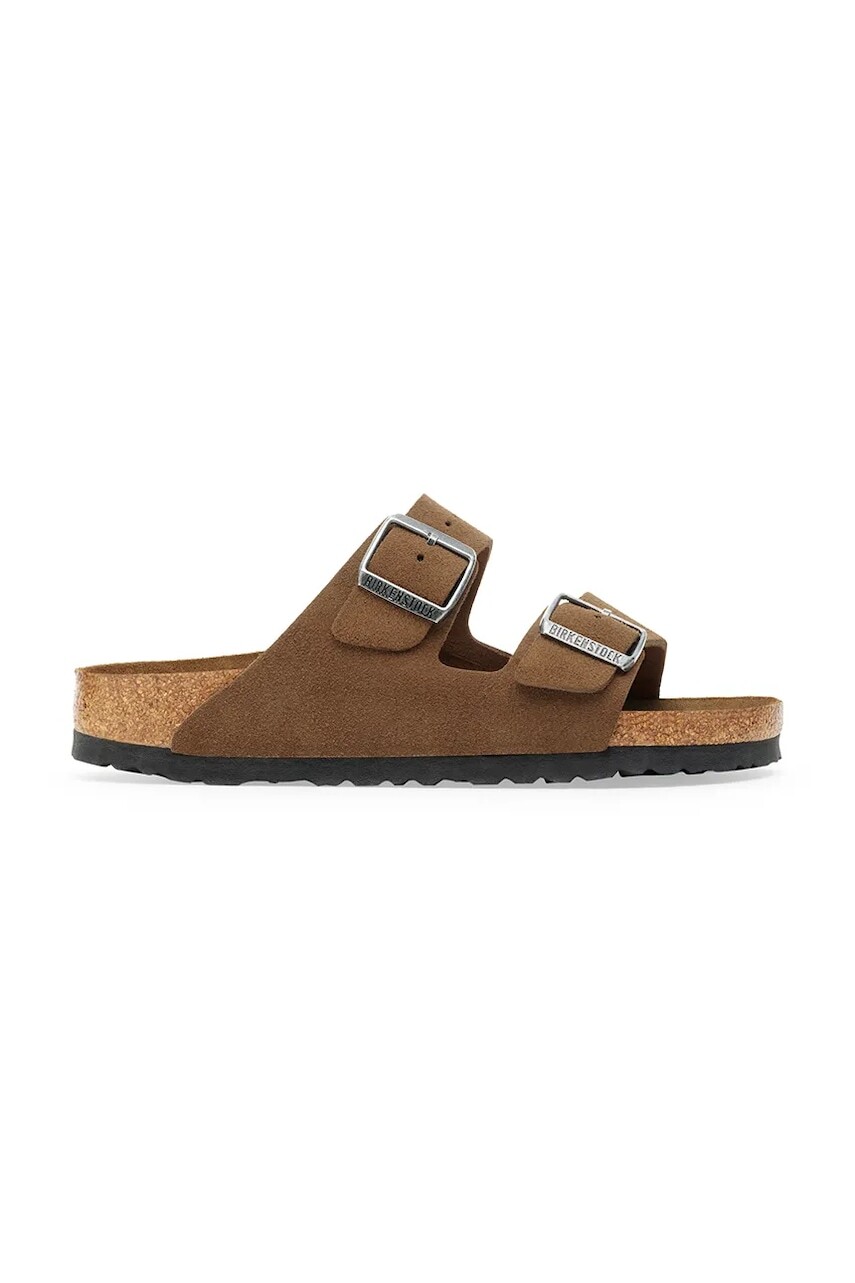 Semišové šľapky Birkenstock Arizona hnedá farba, 1030863