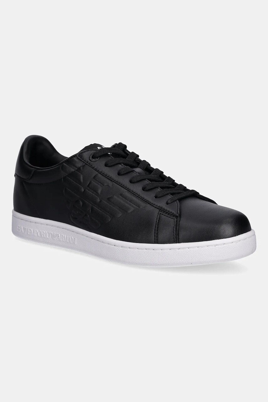 Kožené tenisky EA7 Emporio Armani čierna farba, AF10848.7X000331