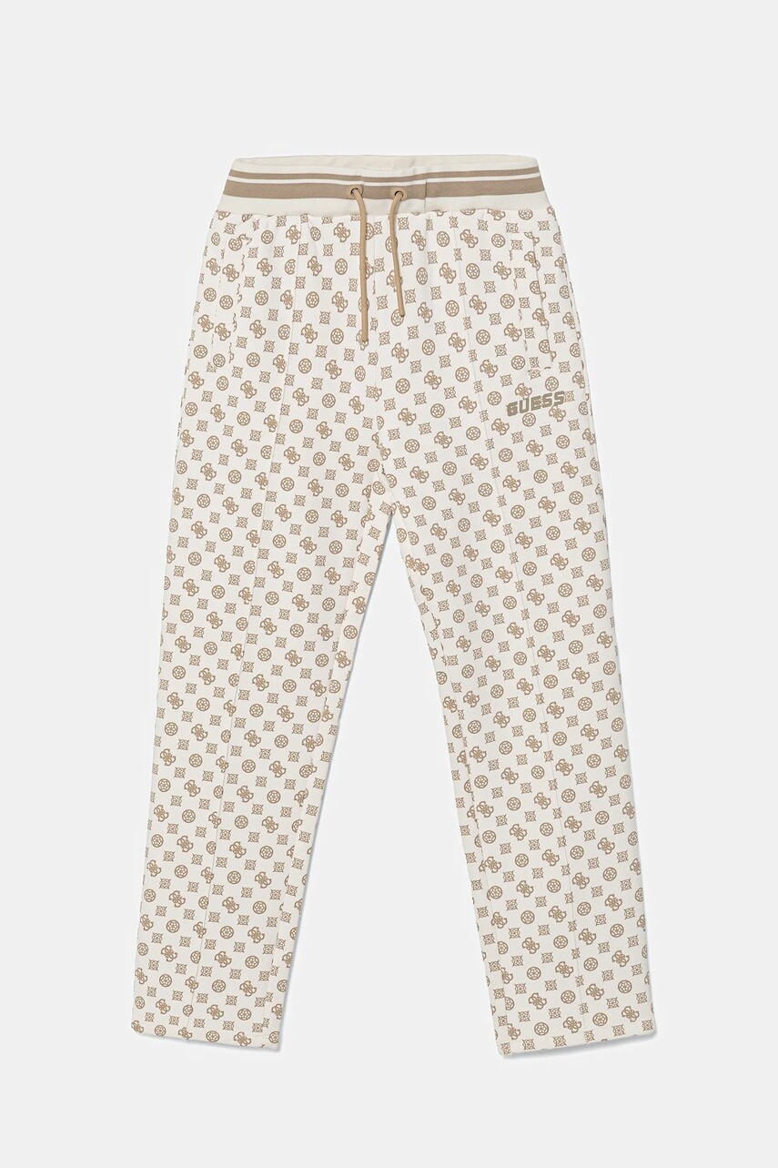 Detské tepláky Guess béžová farba, vzorované, J5YQ34 KB212