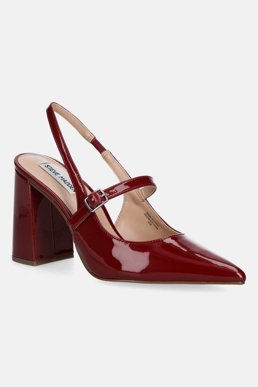 Lodičky Steve Madden Maegan bordová farba, na podpätku, s otvorenou pätou, 11003885