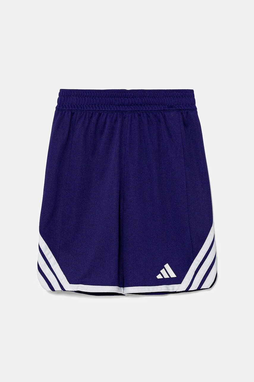 Detské krátke nohavice adidas Originals fialová farba, vzorované, nastaviteľný pás KC6975