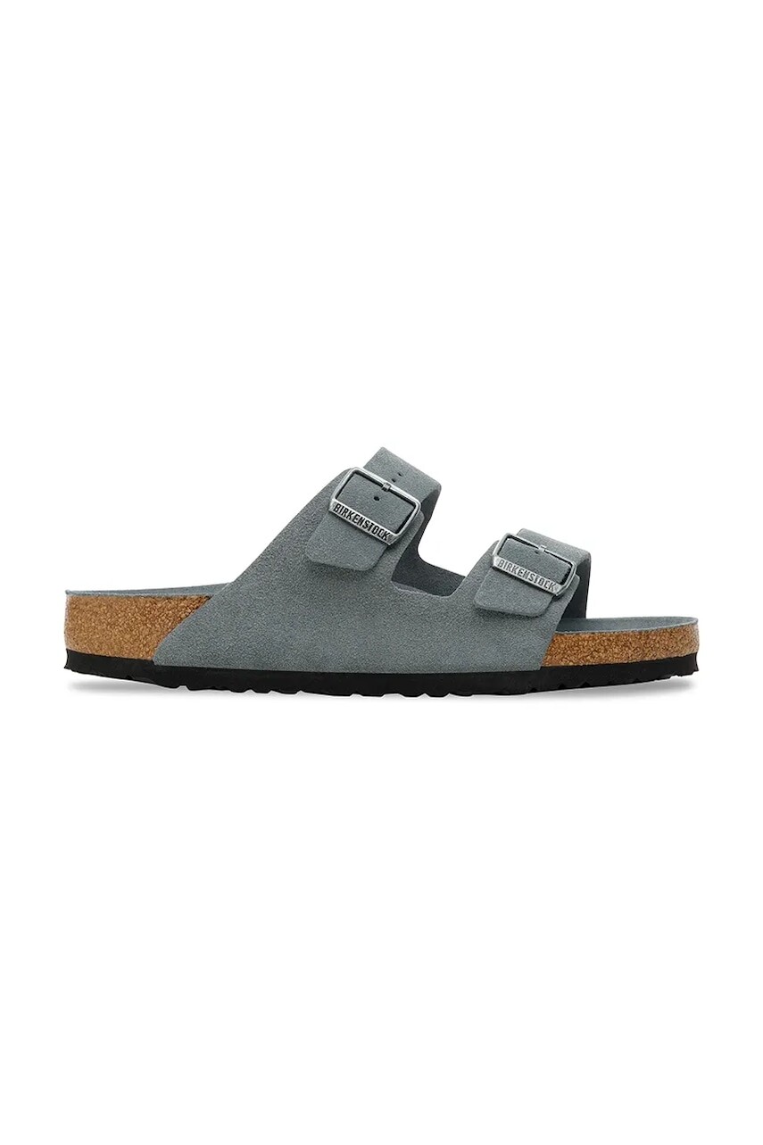 Semišové šľapky Birkenstock Arizona šedá farba, 1030912