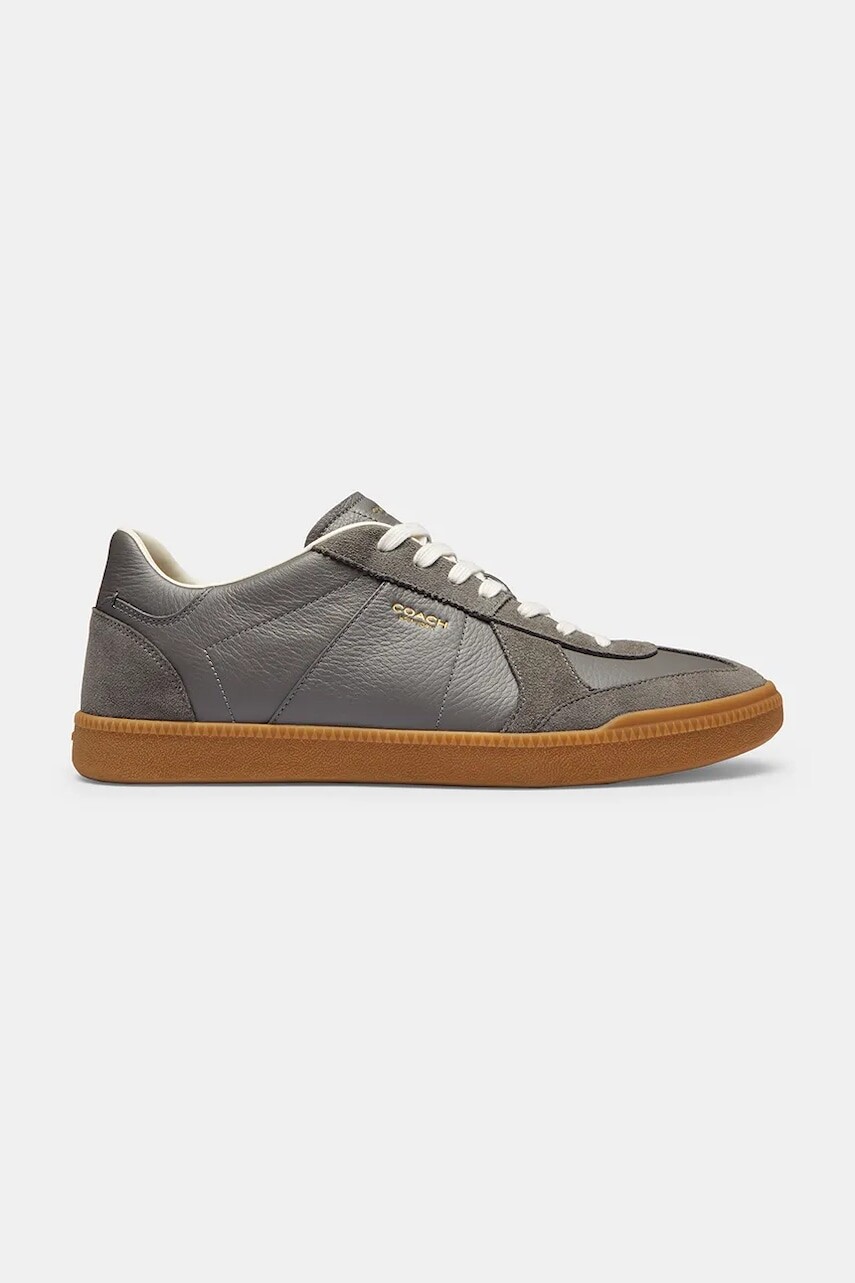 Kožené tenisky Coach Ellis Sneaker šedá farba, CAQ34