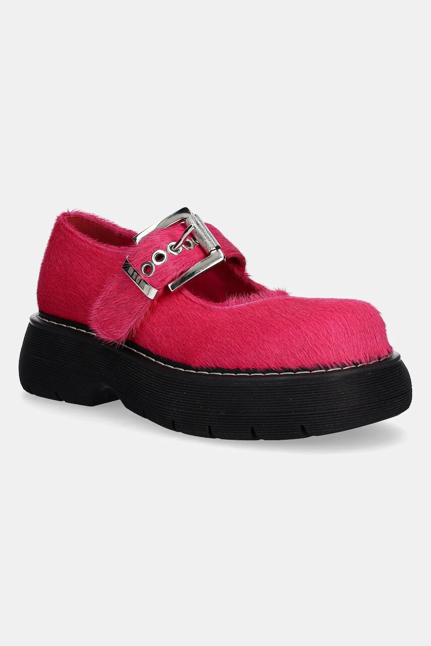 Semišové baleríny MSGM ružová farba, 3941MDS858 995