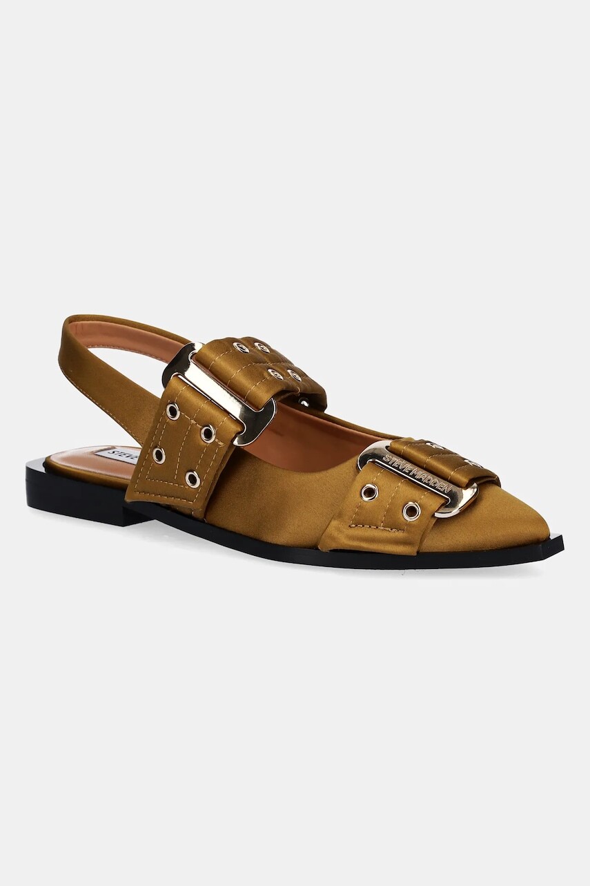 Baleríny Steve Madden Grand Ave zelená farba, s otvorenou pätou, 11003257