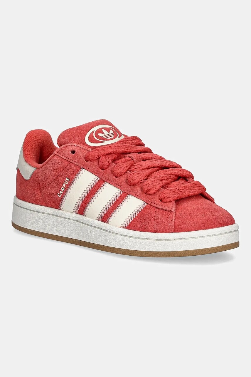 Semišové tenisky adidas Originals Campus 00S W červená farba, JQ5805