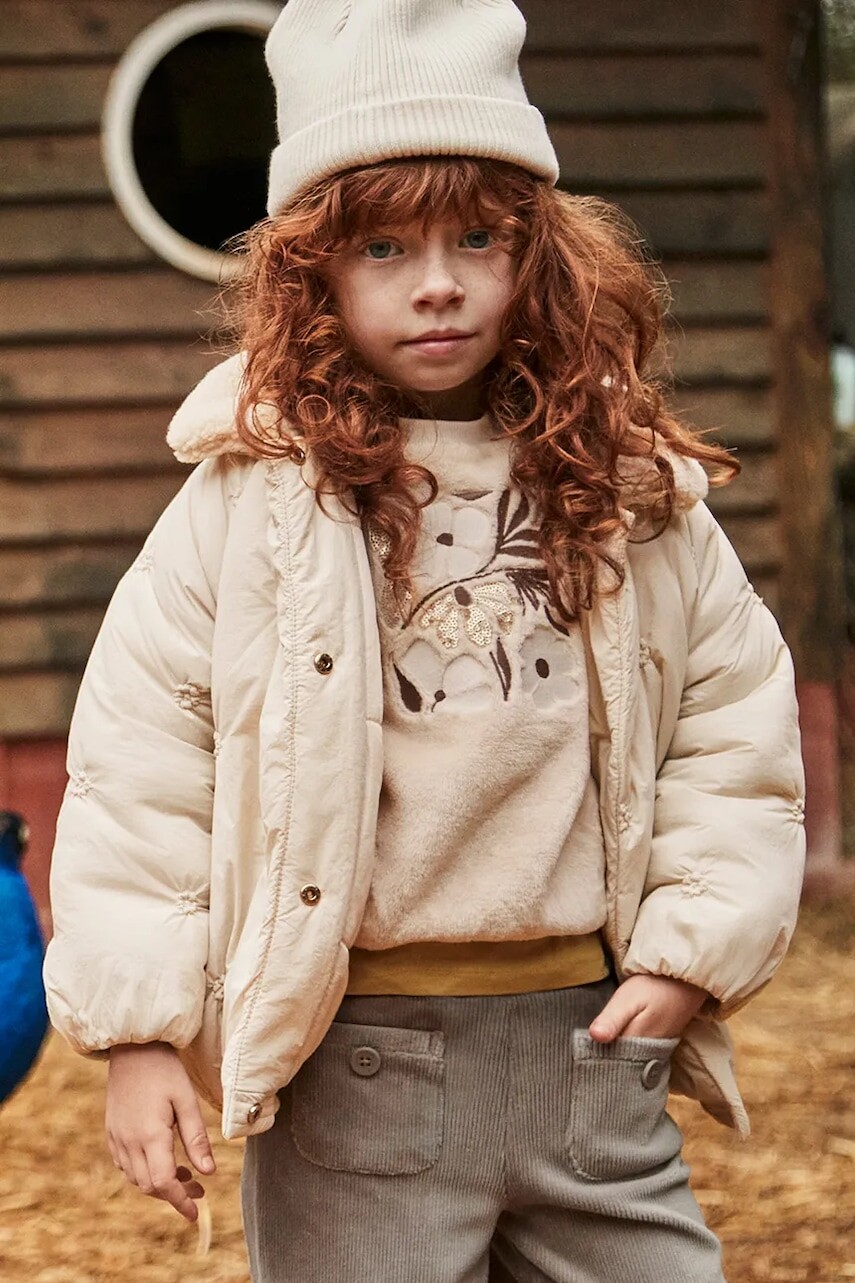 Detská bunda Mayoral béžová farba, 4446