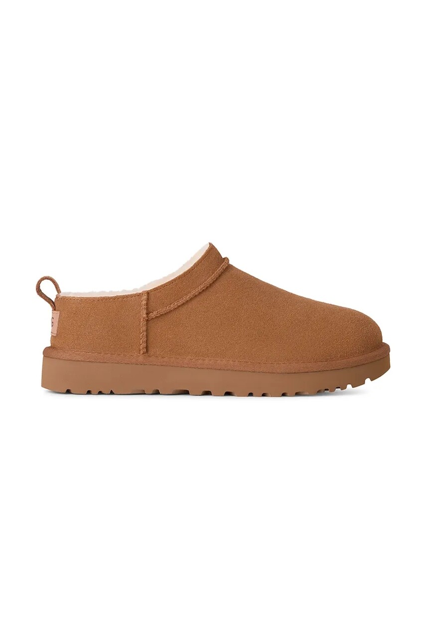 Semišové papuče UGG Classic Micro hnedá farba, 1173891.CHE