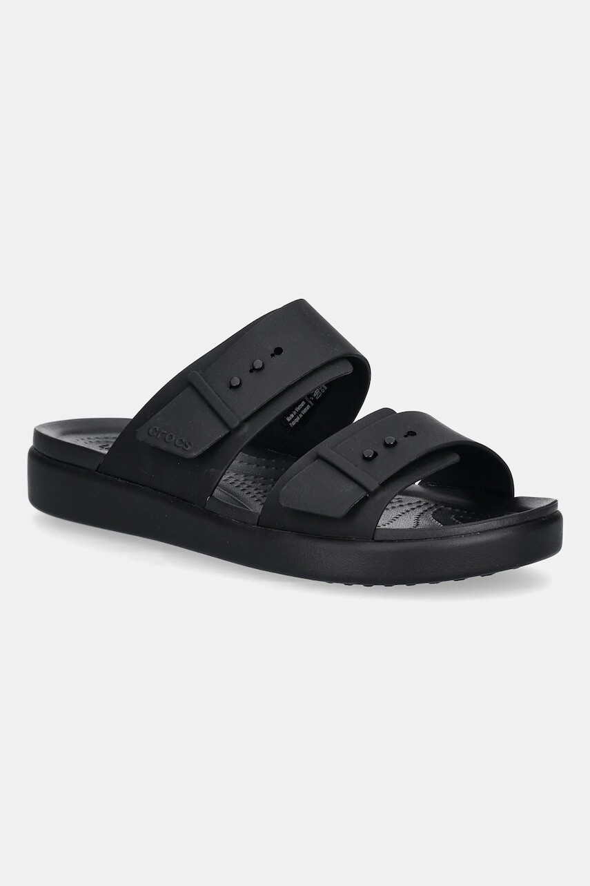 Šľapky Crocs Brooklyn Buckle Low čierna farba, na platforme, 211215
