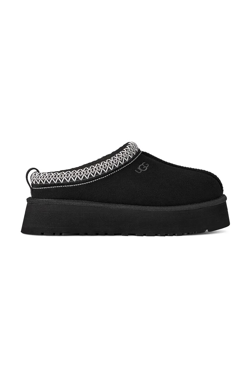 Semišové papuče UGG Tazz II čierna farba, 1174471.BLK