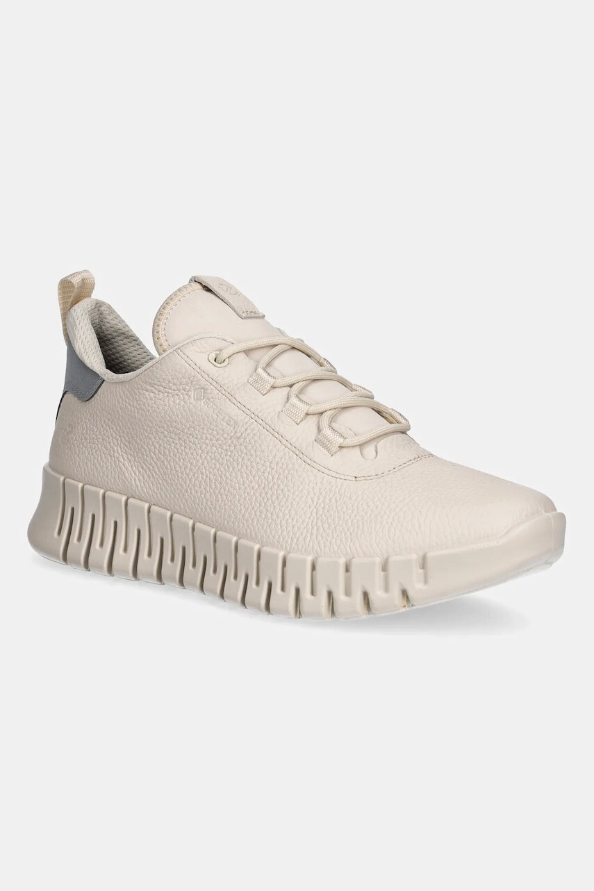 Kožené tenisky Ecco Gruuv Sneaker Lea Gtx dámske, béžová farba, 218233-01378