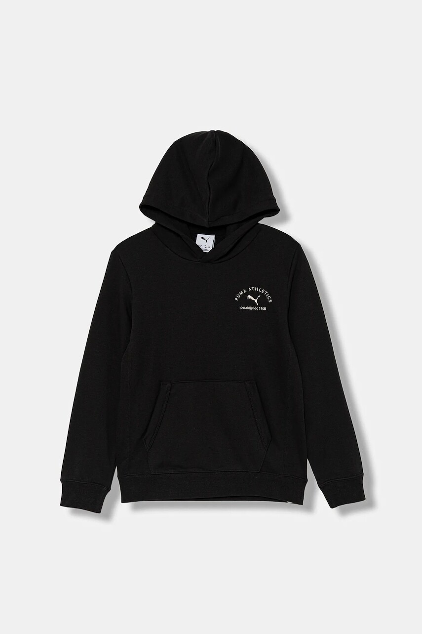 Detská mikina Puma PUMA CLASS Graphic Hoodie TR B čierna farba, s kapucňou, s potlačou, 688852