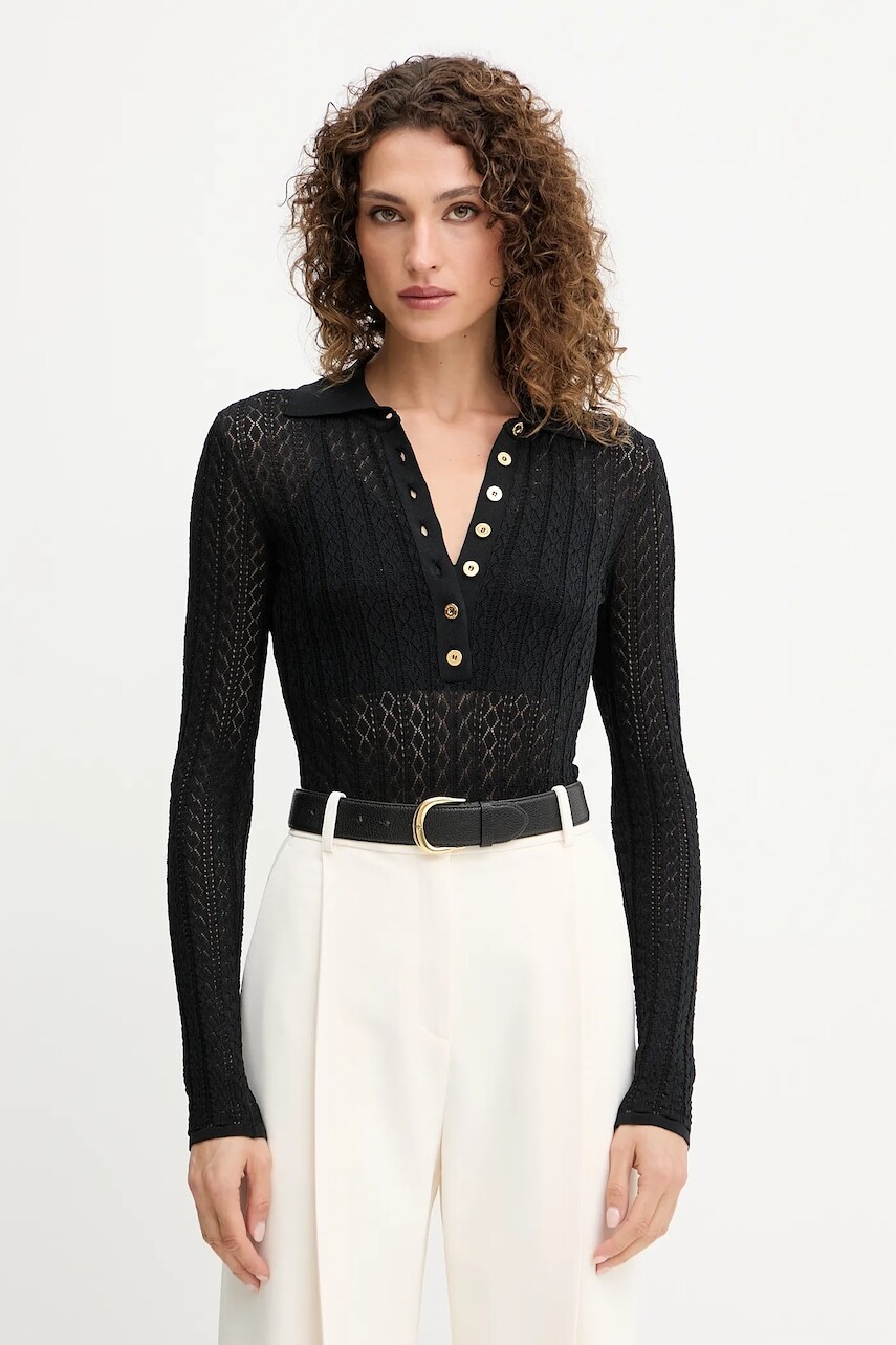 Body Elisabetta Franchi čierna farba, BK66T51E3