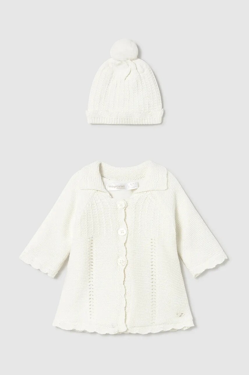 Detský kabátik Mayoral Newborn béžová farba, 2412