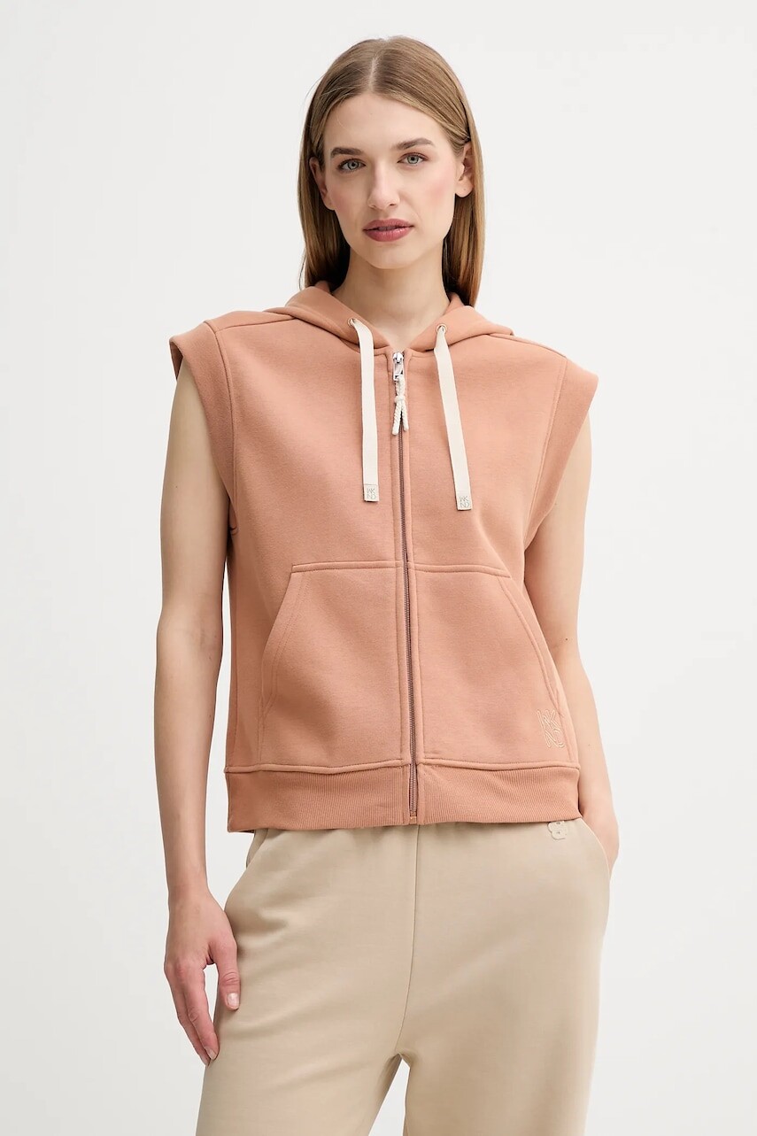 Mikina Weekend Max Mara PANK hnedá farba, s kapucňou, jednofarebná, 2525926041600