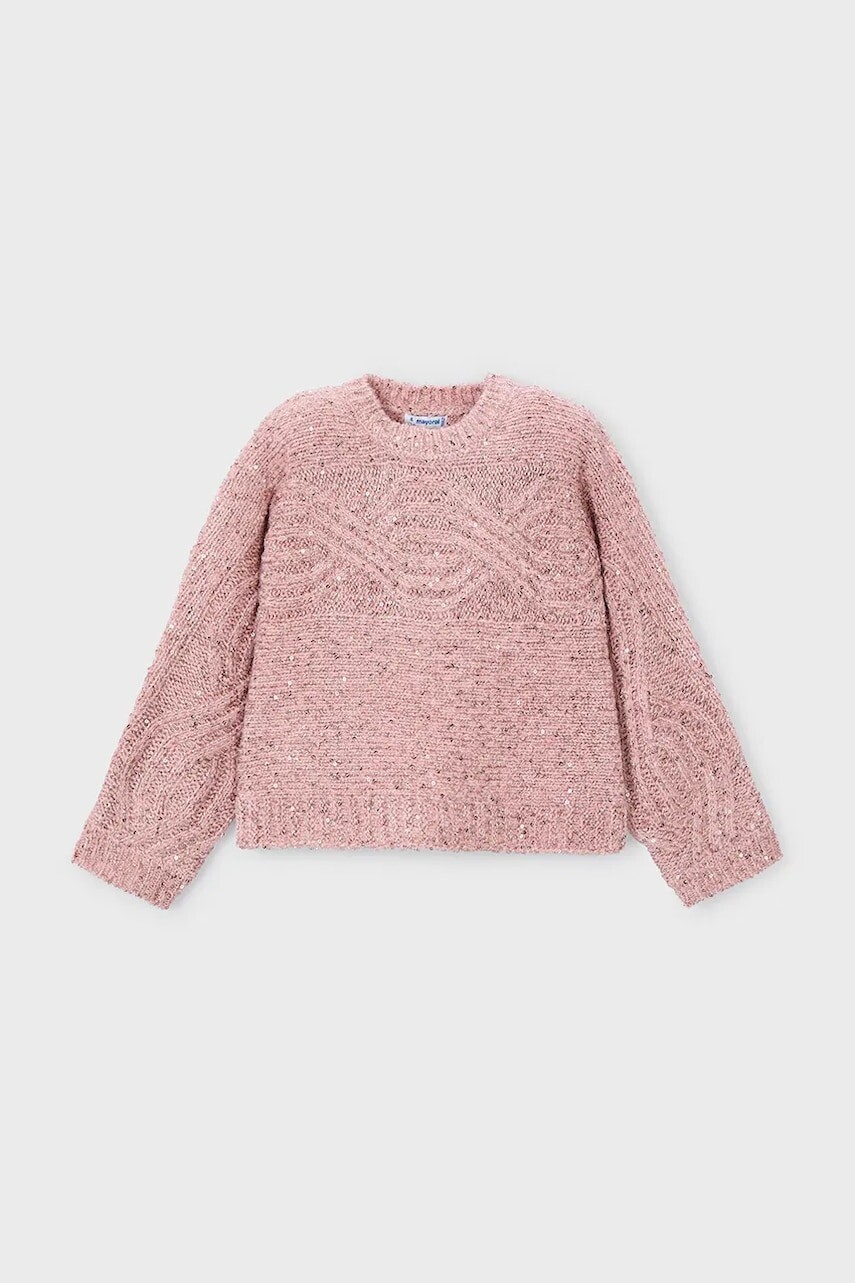 Detský sveter Mayoral ružová farba, 4306