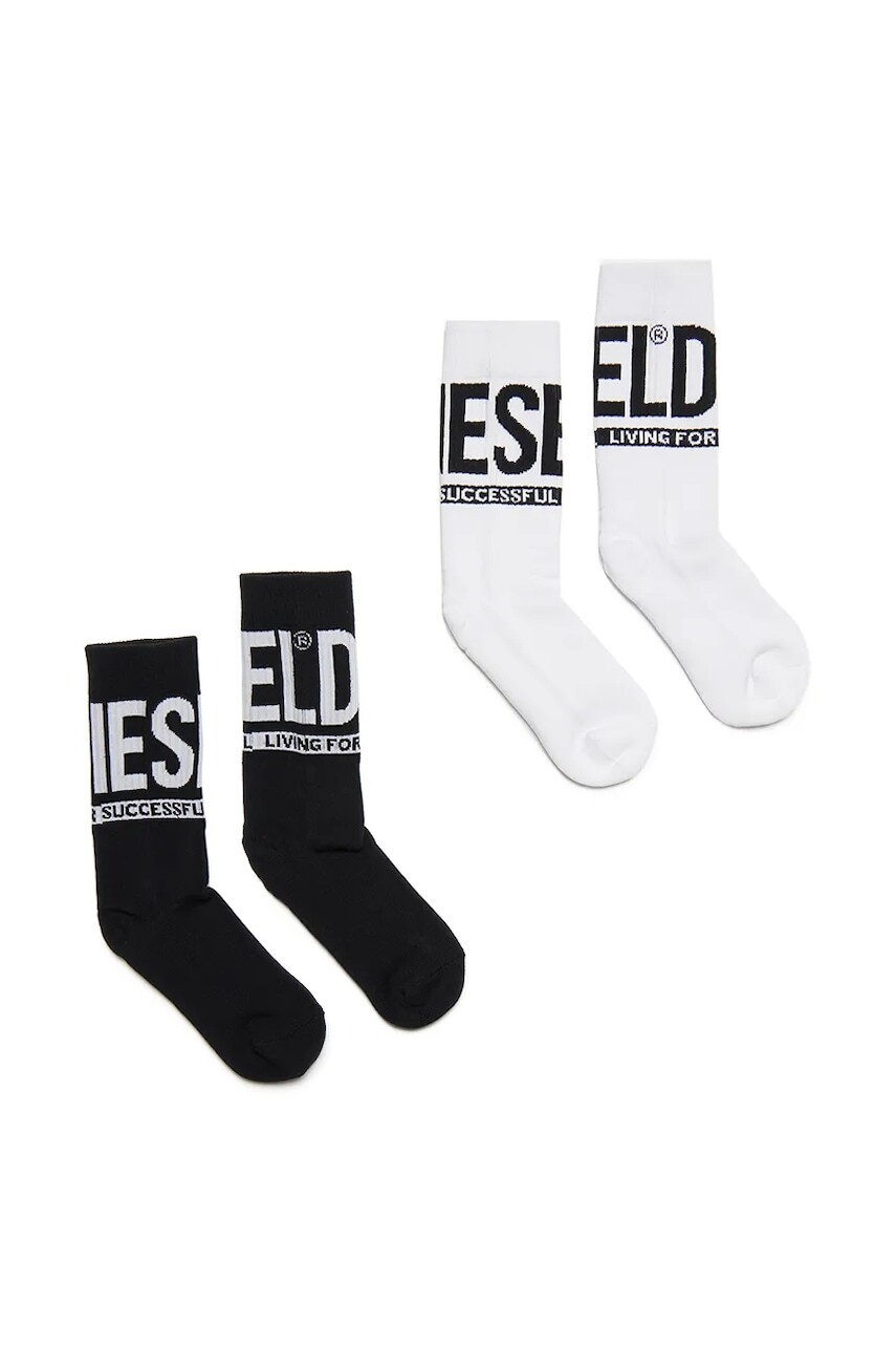 Detské ponožky Diesel SKM-ZRAYBIPACK SOCKS 2-pak čierna farba, 00J4MX