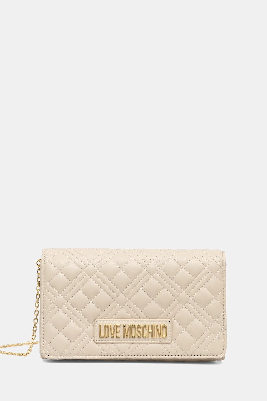 Kabelka Love Moschino béžová farba, JC4079PP1NLA0110