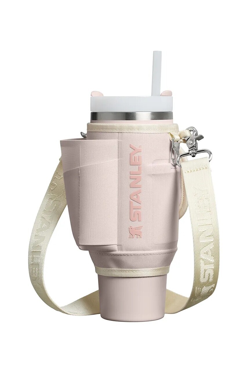 Obal s popruhom na termosku Stanley The All-Day Quencher Carry-All 0,89 l ružová farba