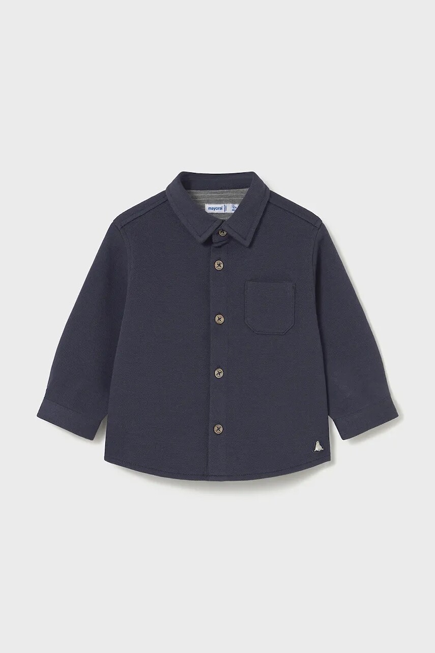 Košeľa pre bábätká Mayoral tmavomodrá farba, 2106