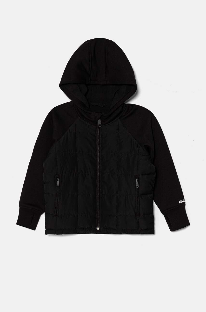 Detská bunda Abercrombie & Fitch čierna farba, KI232-4010