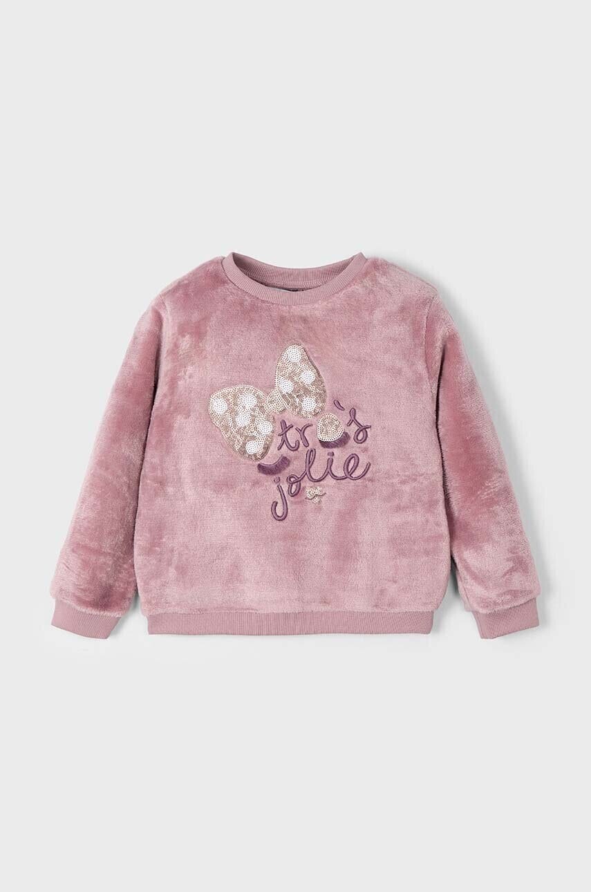 Detská mikina Mayoral ružová farba, vzorovaná, 4480