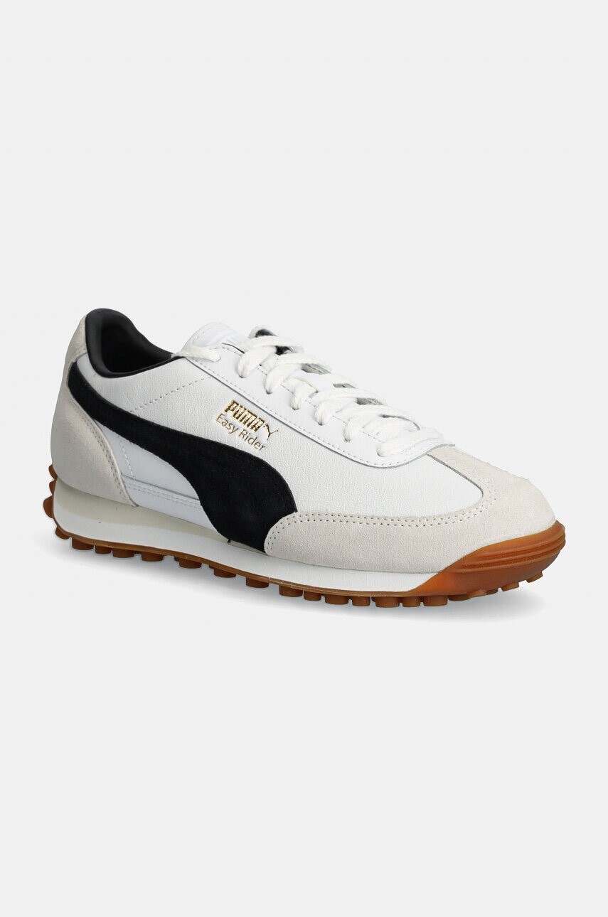 Kožené tenisky Puma Easy Rider Mix biela farba, 399025
