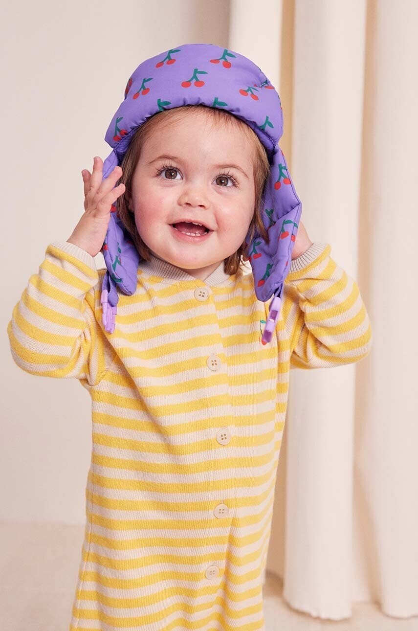 Detská čiapka Bobo Choses Cherry fialová farba biela, 224AH023
