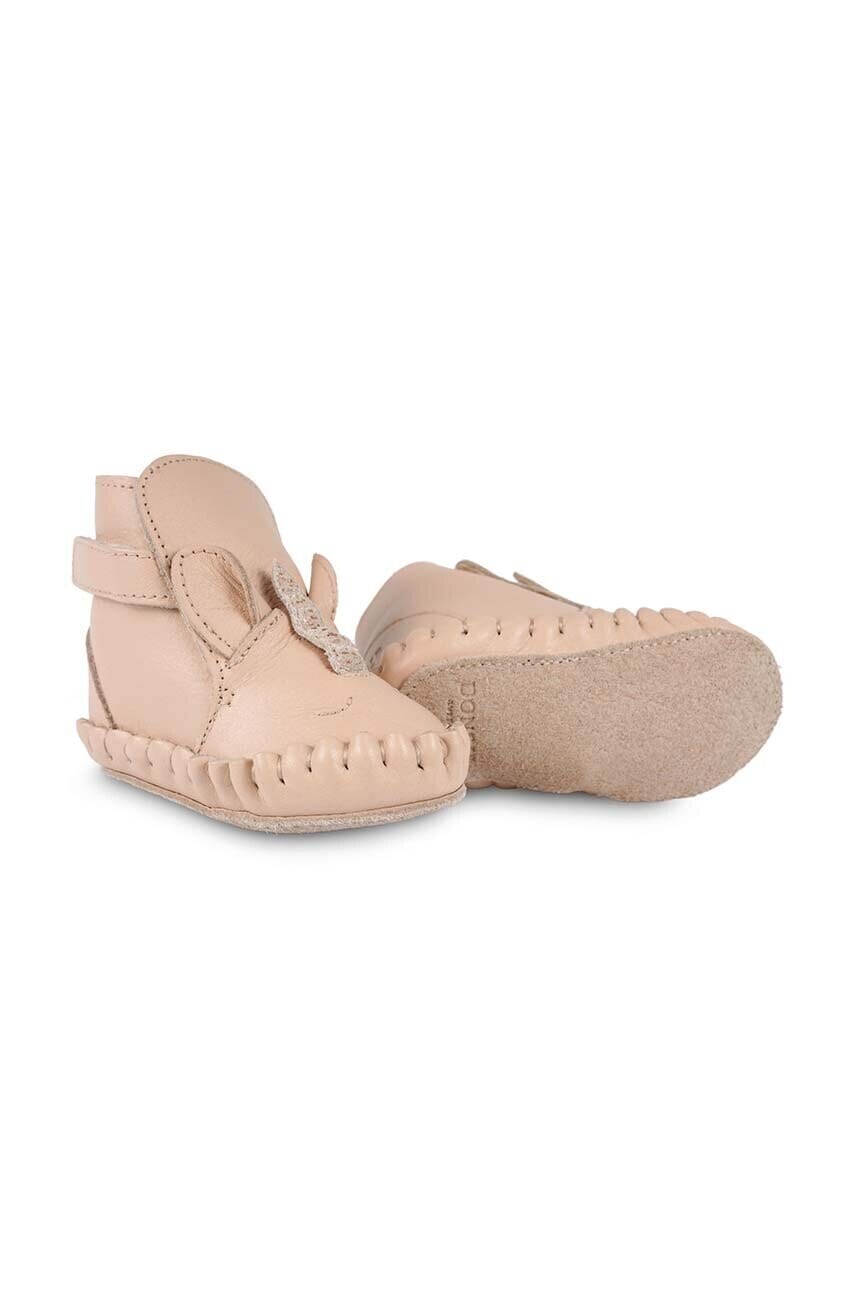 Kožené topánky pre bábätká Donsje Kapi Special Booties Unicorn ružová farba, 1028305