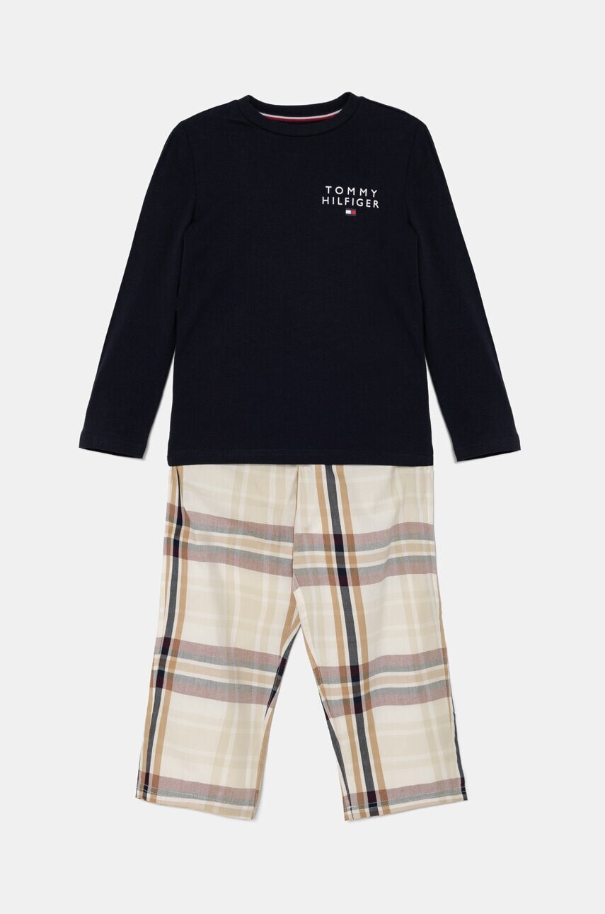 Detské pyžamo Tommy Hilfiger tmavomodrá farba, vzorovaná, UB0UB00572