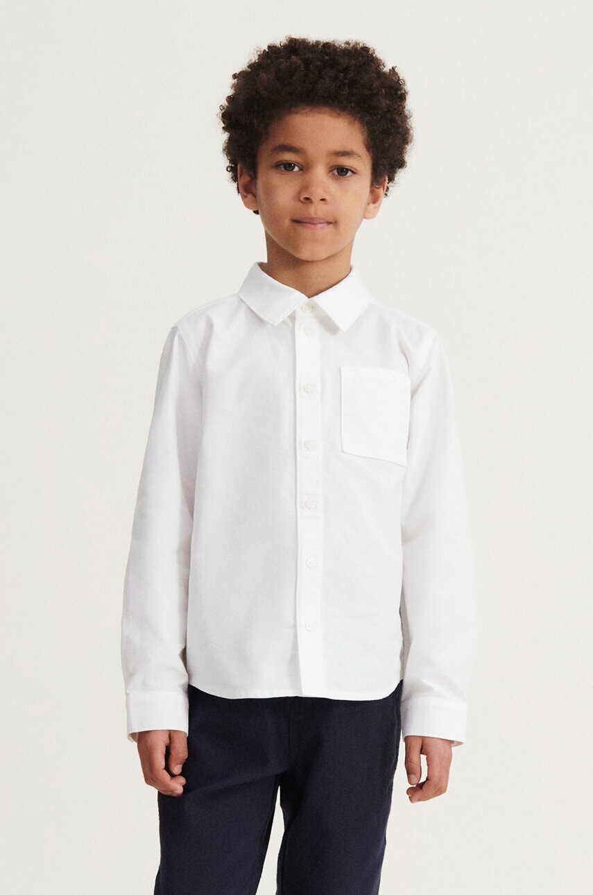 Detská bavlnená košeľa Liewood Costa Shirt biela farba, LW17807