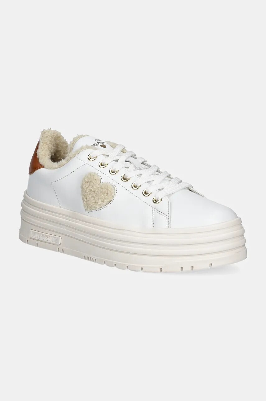 Tenisky Love Moschino biela farba, JA15366G0LIAR10A