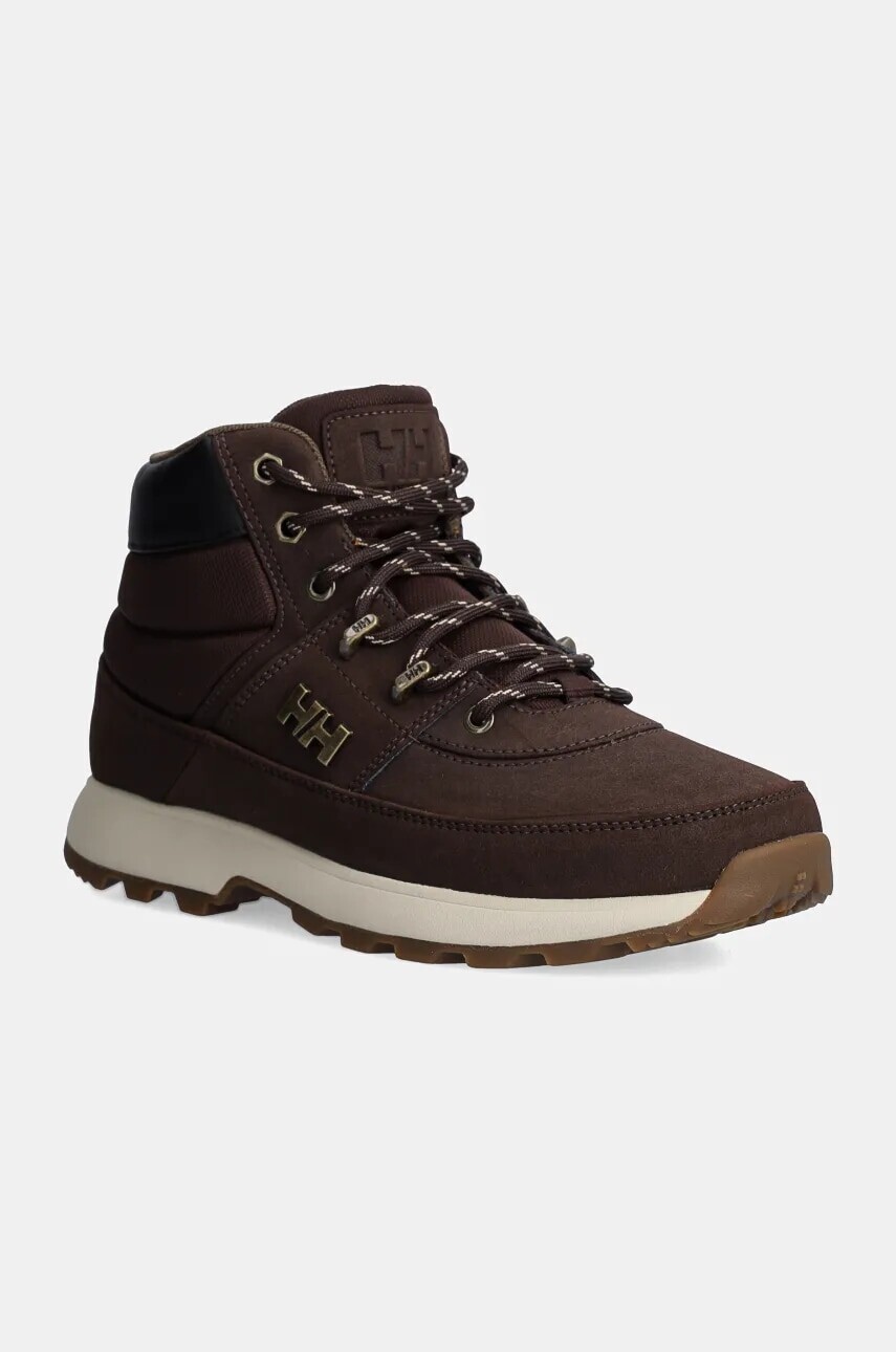 Topánky Helly Hansen Woodlands 2 pánske, hnedá farba, jemne zateplené, 12034
