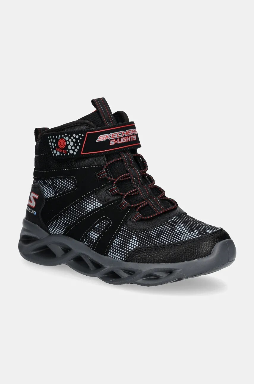 Detské zimné topánky Skechers TWISTED-BRIGHTS čierna farba, 400145L