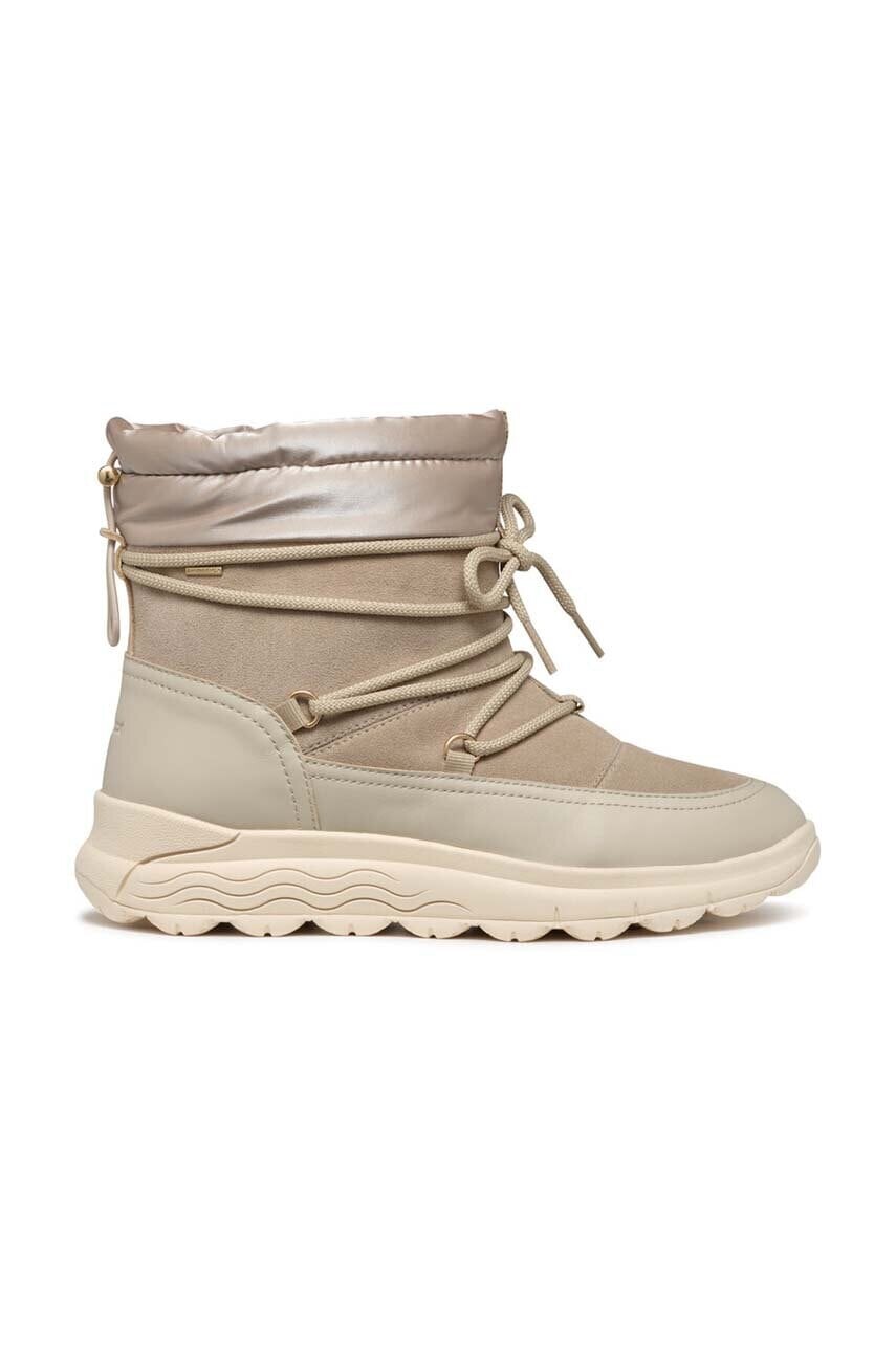 Snehule Geox D SPHERICA 4X4 B ABX dámske, béžová farba, na plochom podpätku, zateplené, D4626A 08522 C6738