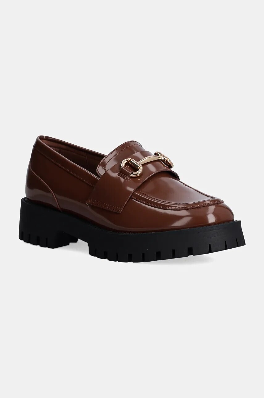 Kožené mokasíny Steve Madden Lando-CN dámske, béžová farba, na platforme, SM11002936