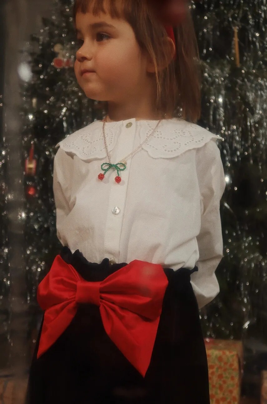 Dievčenská sukňa Konges Sløjd GIA SKIRT GRS čierna farba, mini, áčkový strih, KS101985