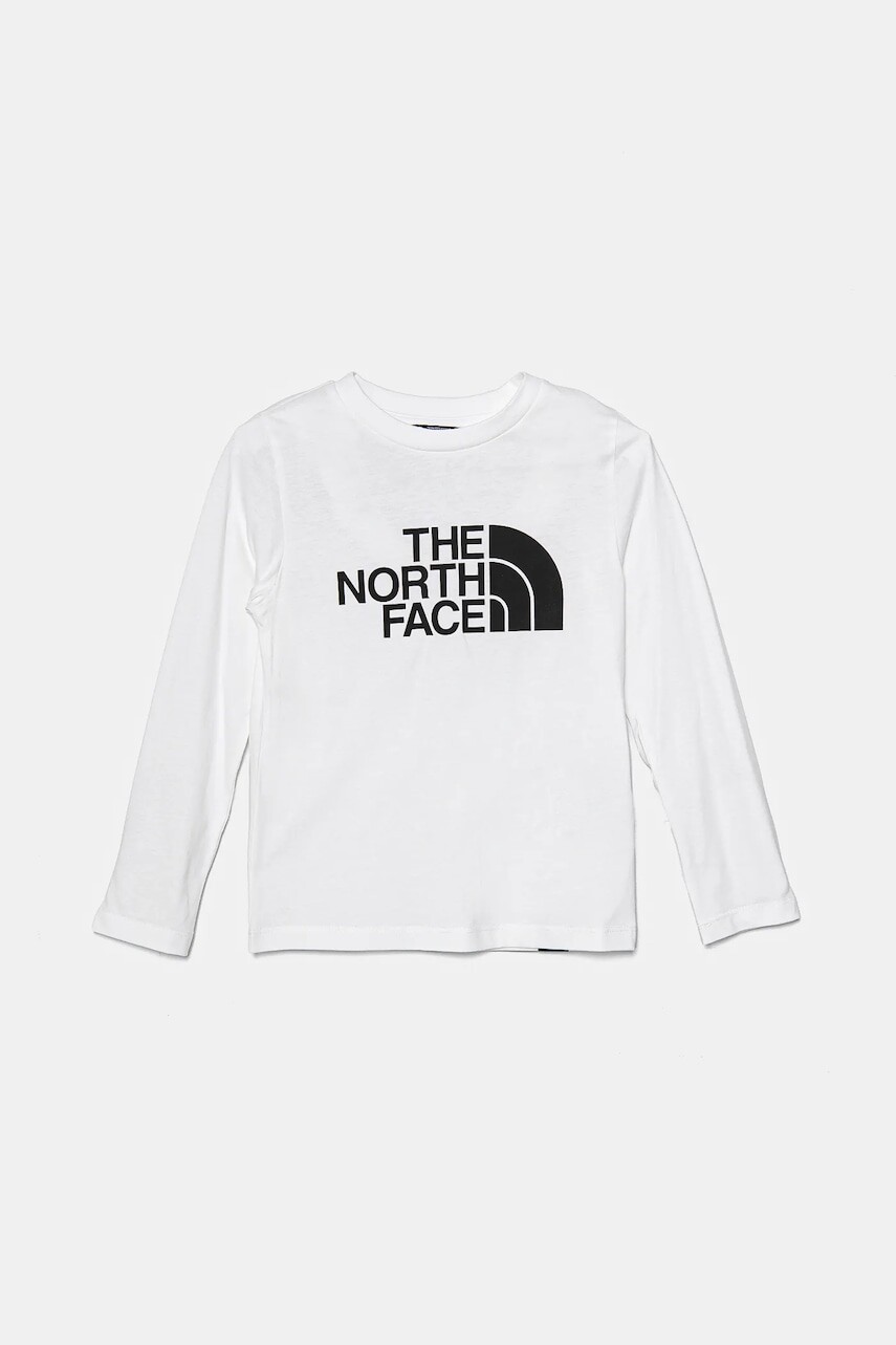 Detské tričko s dlhým rukávom The North Face EASL/S TEE biela farba, NF0A89J2FN41