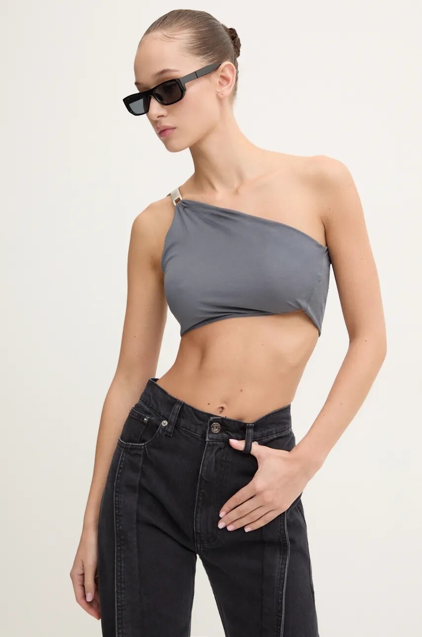 Top Rick Owens Lilies dámsky, šedá farba, LI02D5192RV