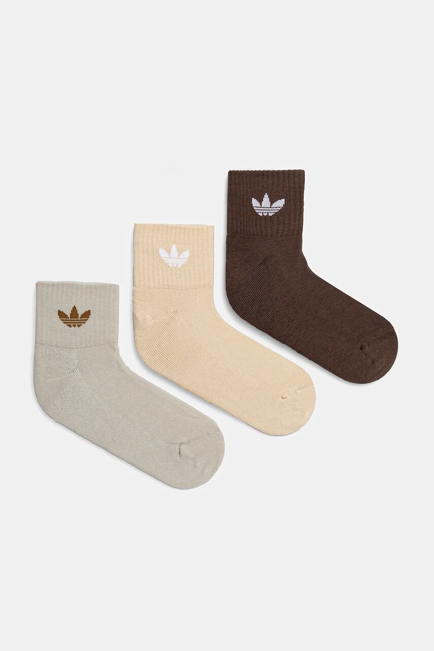 Ponožky adidas Originals 6-pak béžová farba, IX5278