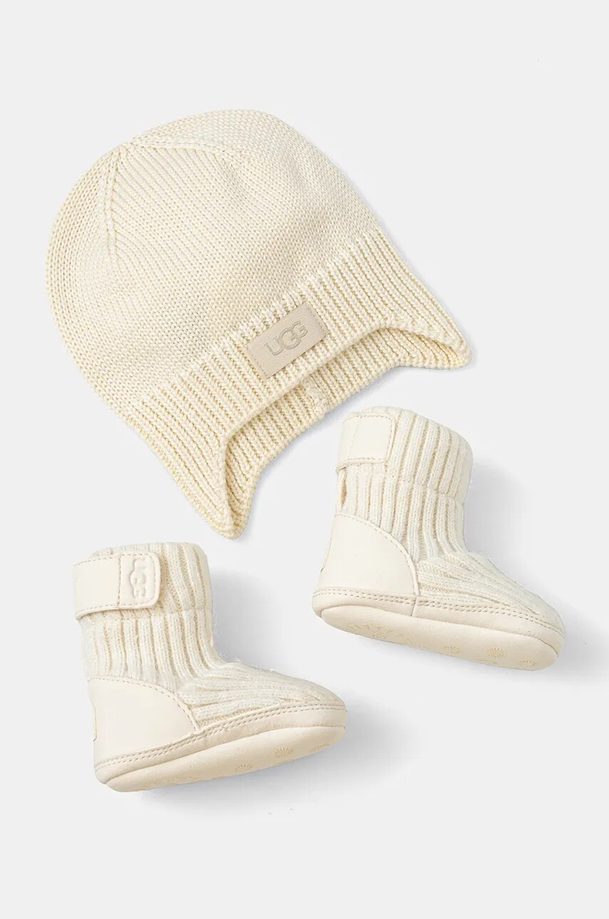 Detské papuče UGG SKYLAR AND BEANIE béžová farba, 1157651I