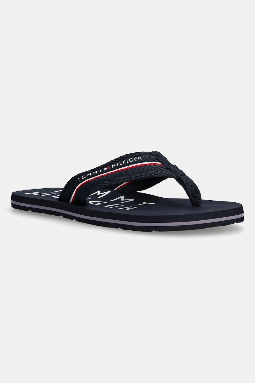 Šľapky Tommy Hilfiger TOMMY HILFIGER WEB BEACH SANDAL pánske, tmavomodrá farba, FM0FM05340