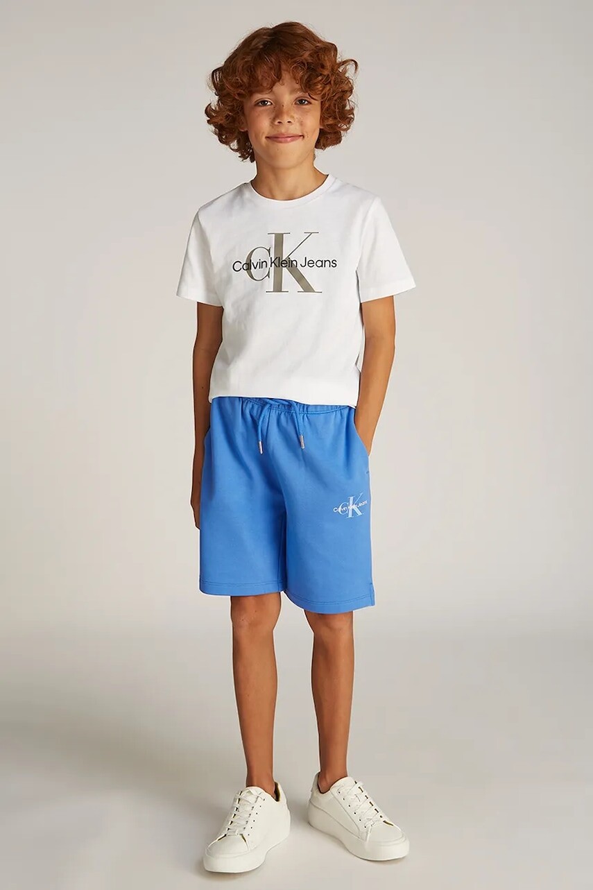 Detské bavlnené šortky Calvin Klein Jeans 0 IU0IU00578