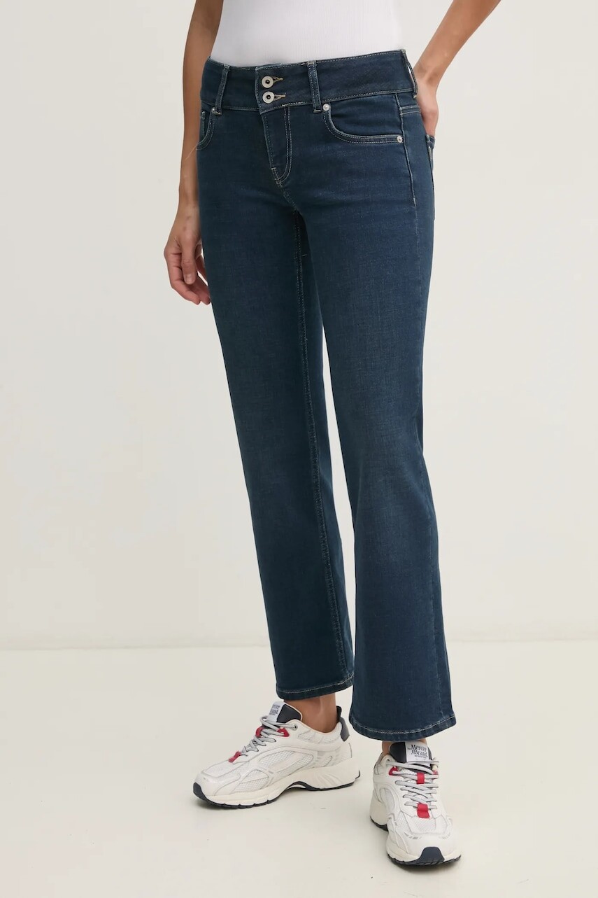Rifle Pepe Jeans STRAIGHT JEANS LW VENUS dámske, vysoký pás, PL204848ED7