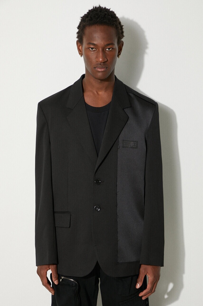 Sako s prímesou vlny MM6 Maison Margiela čierna farba, SH0BN0009.S47848