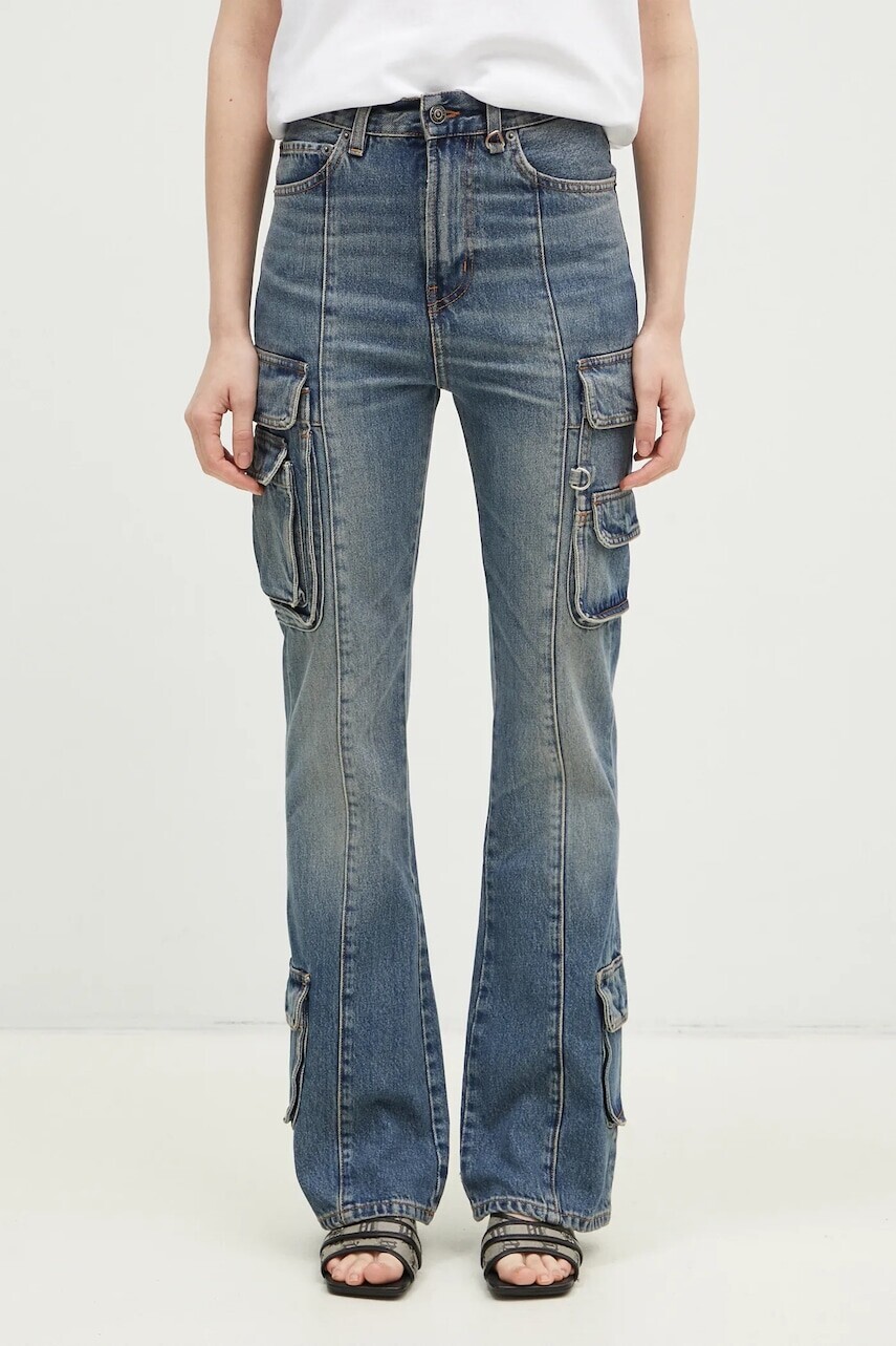 Rifle Fiorucci Multipocket Flared Jeans dámske, vysoký pás, U01FMDJE083DN01DN02