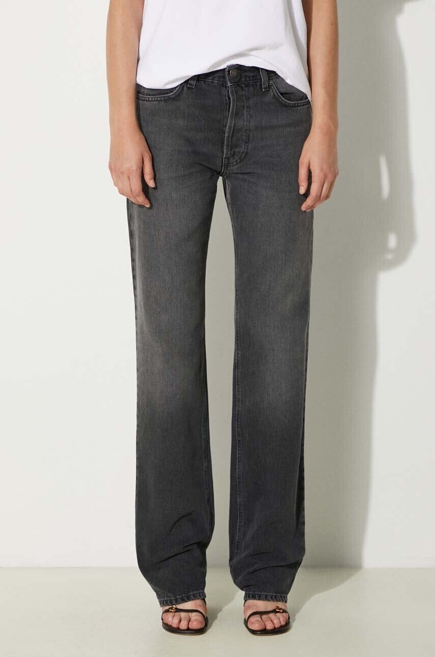 Rifle Fiorucci Faded Black Straight Fit Jeans dámske, vysoký pás, W01FPDJE075DN01DN05