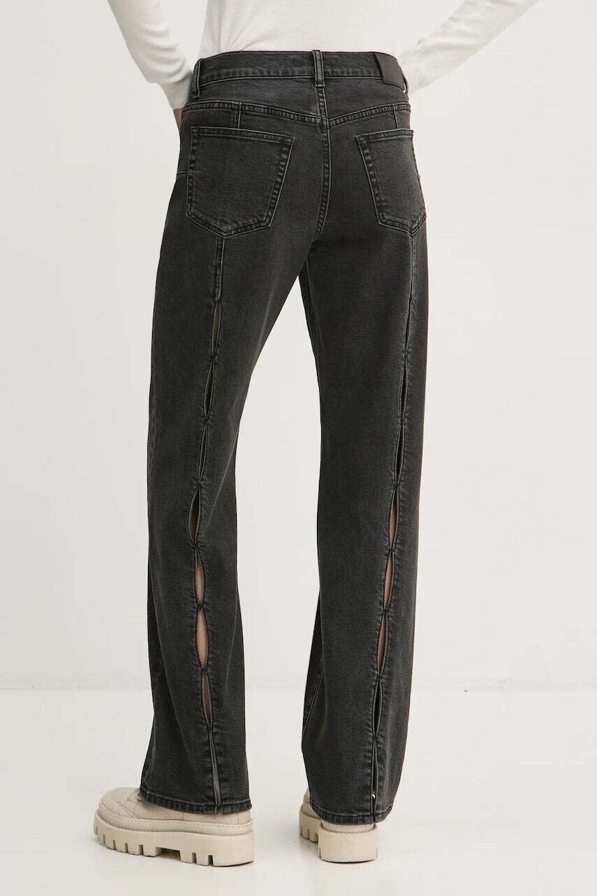 Rifle PURPLE BRAND SLIM STRAIGHT BACK CUT OUT dámske, vysoký pás, D1003-SCBL224