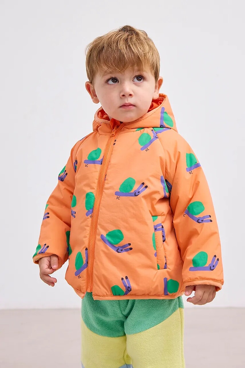 Detská obojstranná bunda Bobo Choses oranžová farba, 125AB094
